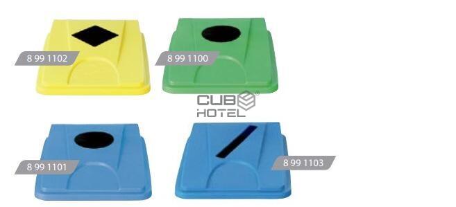Tapa Azul Para Balde Reciclaje Papel